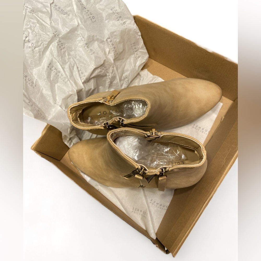 NWT Dual-Zip Heeled Ankle Booties, Journee Collection Women's Vally - Picture 10 of 16